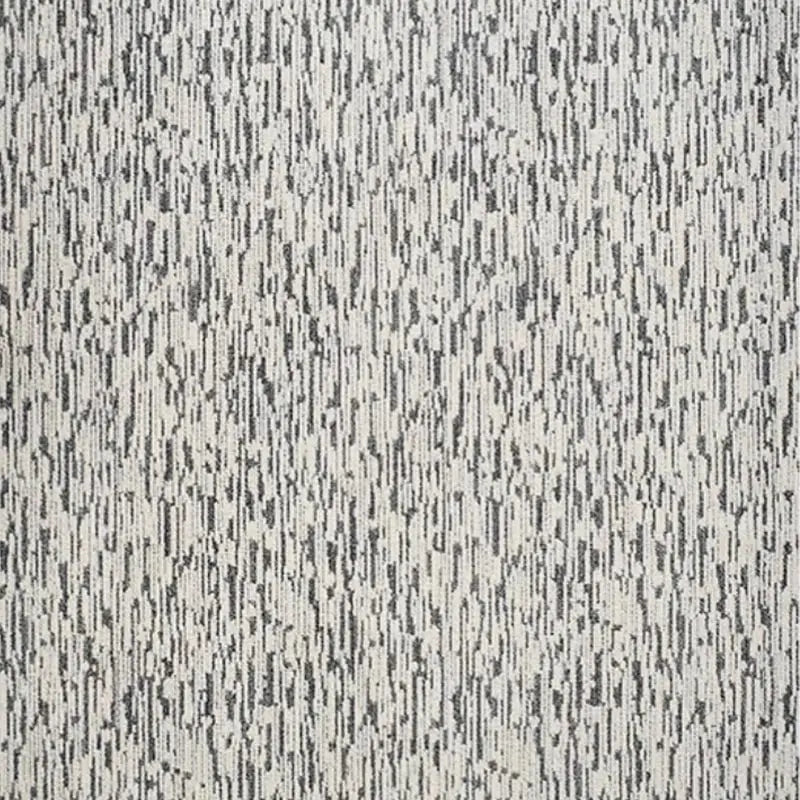 Full view of a minimalist area rug with gray and white abstract line patterns, perfect for modern interiors #Texture_Abstract Lines