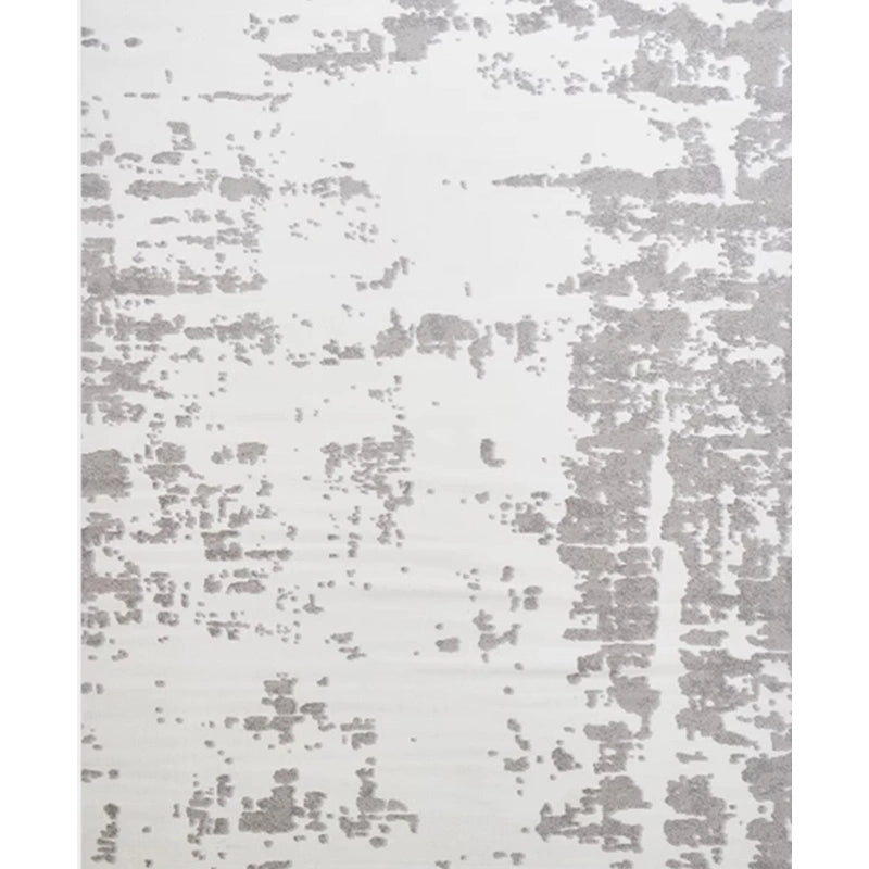 Modern abstract rug with geometric patterns and soft neutral shades #color_white