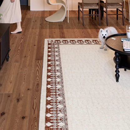 Verona Beige Red Border Persian Rug
