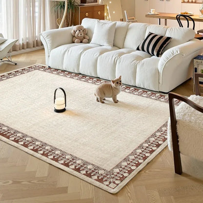 Verona Beige Red Border Persian Rug