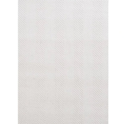 White rug with a herringbone pattern, offering a minimalist and modern aesthetic#Pattern_Chevron
