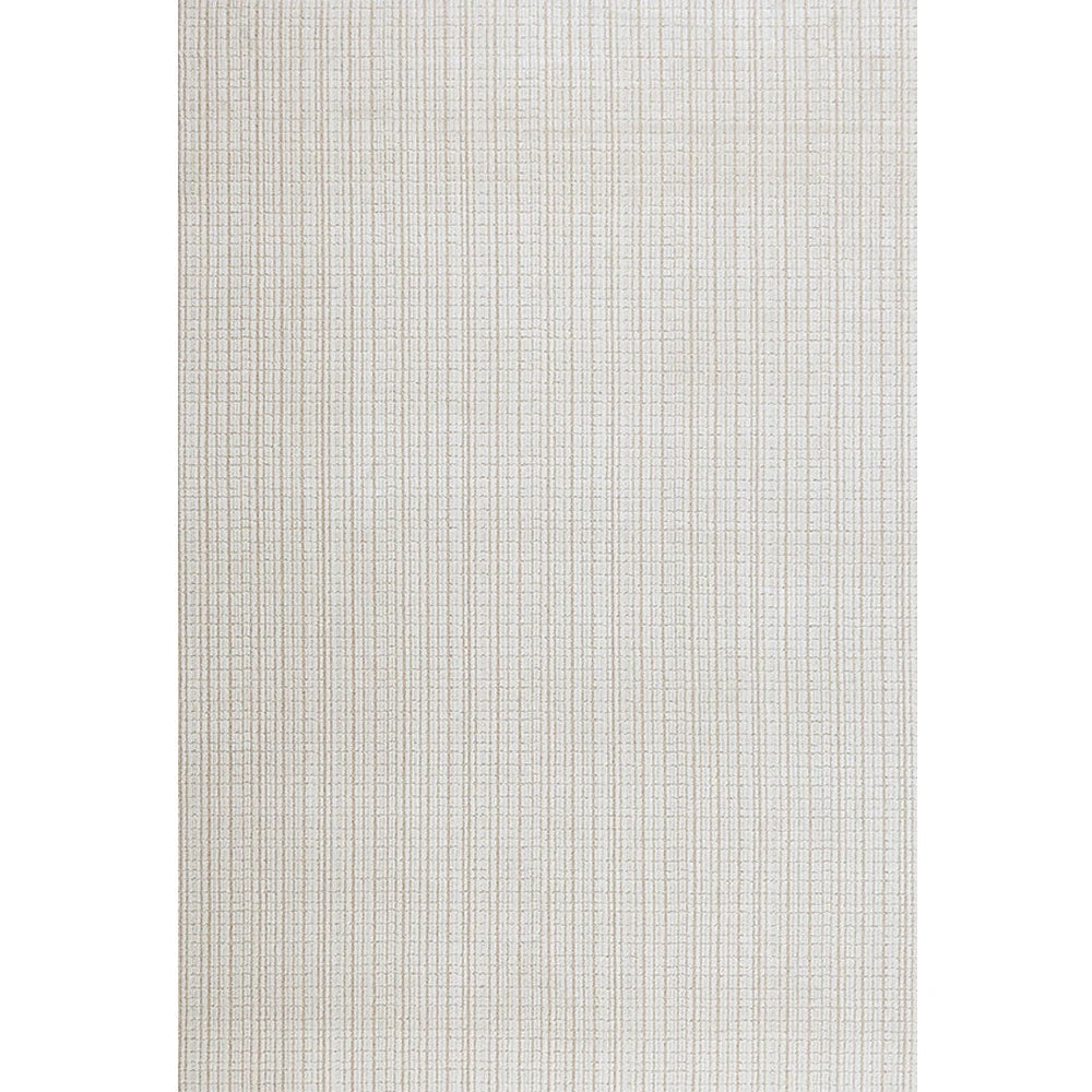 Ivory cut and loop grid area rug shown in full flat layout with a clean neutral design