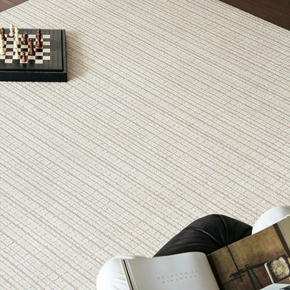 Siena Cream Beige Textured Wool Blend Rug