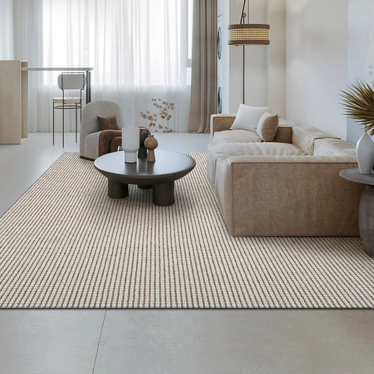 Siena Ivory Brown Textured Wool Blend Rug