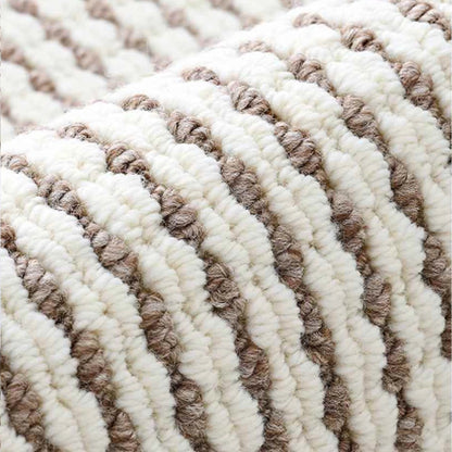 Siena Ivory Brown Textured Wool Blend Rug