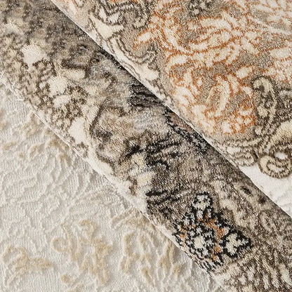 Detailed weave of vintage Persian rug showing plush pile and multicolor threads