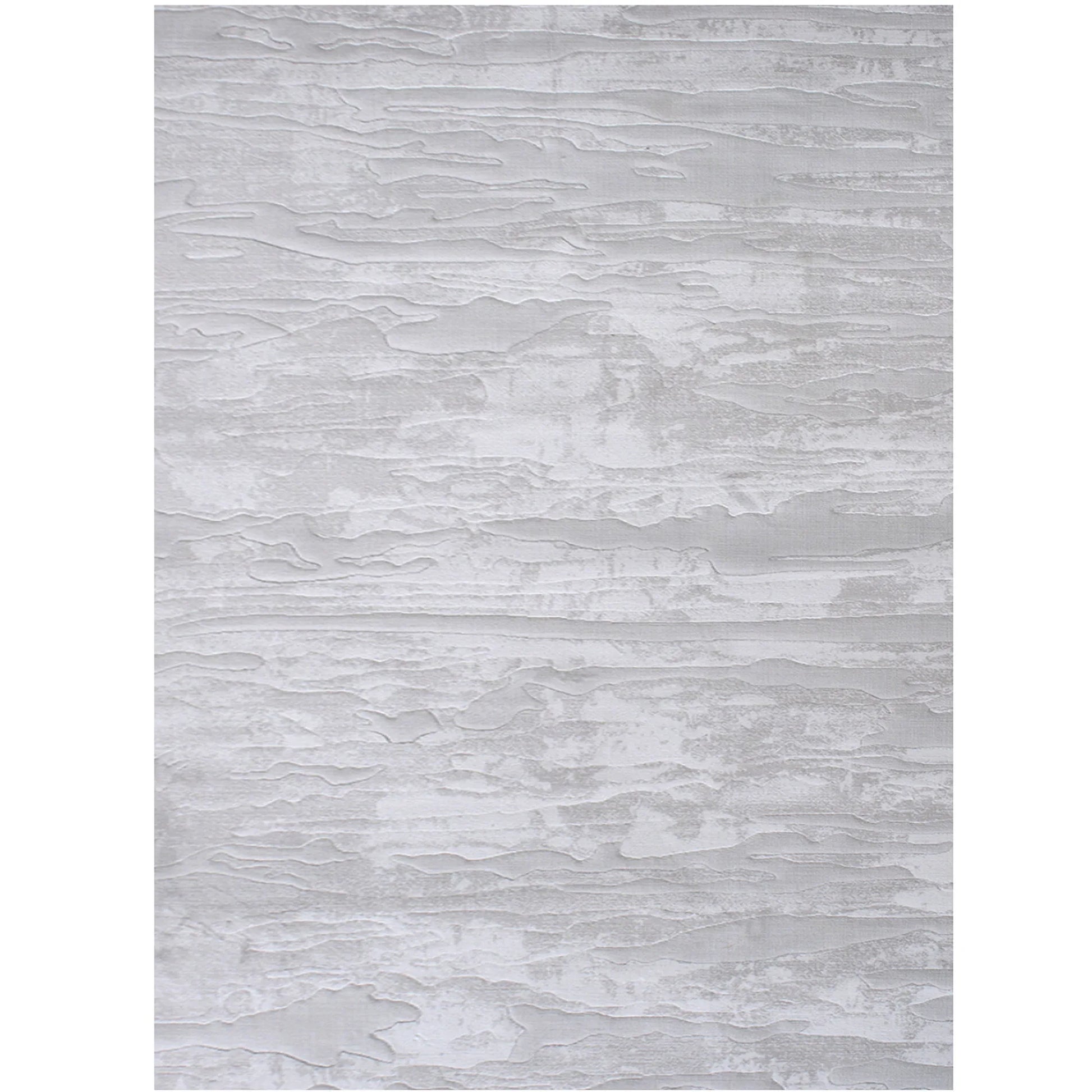 Neutral abstract area rug with textured pattern in soft beige and gray tones, ideal for modern living rooms