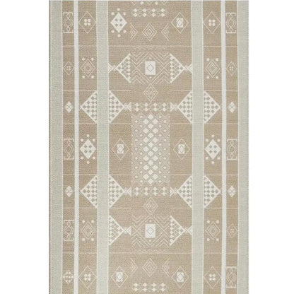 Manor Oatmeal Beige Tribal Wool Blend Rug