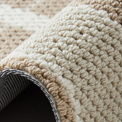 Manor Oatmeal Beige Tribal Wool Blend Rug